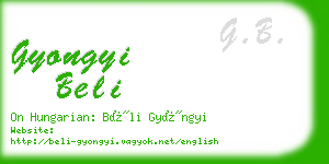 gyongyi beli business card